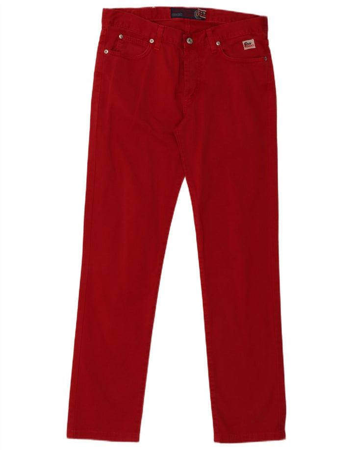 ROY ROGERS Womens Slim Jeans IT 44 Medium W30 L30 Red Cotton