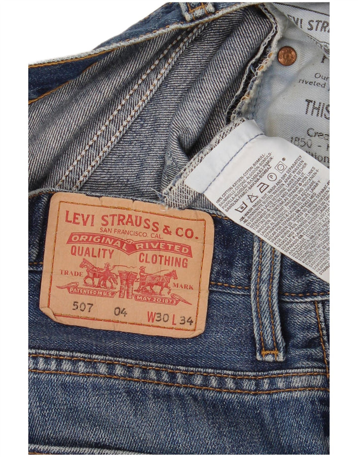 Levi's Womens 507 Denim Shorts W30 Medium  Blue Cotton