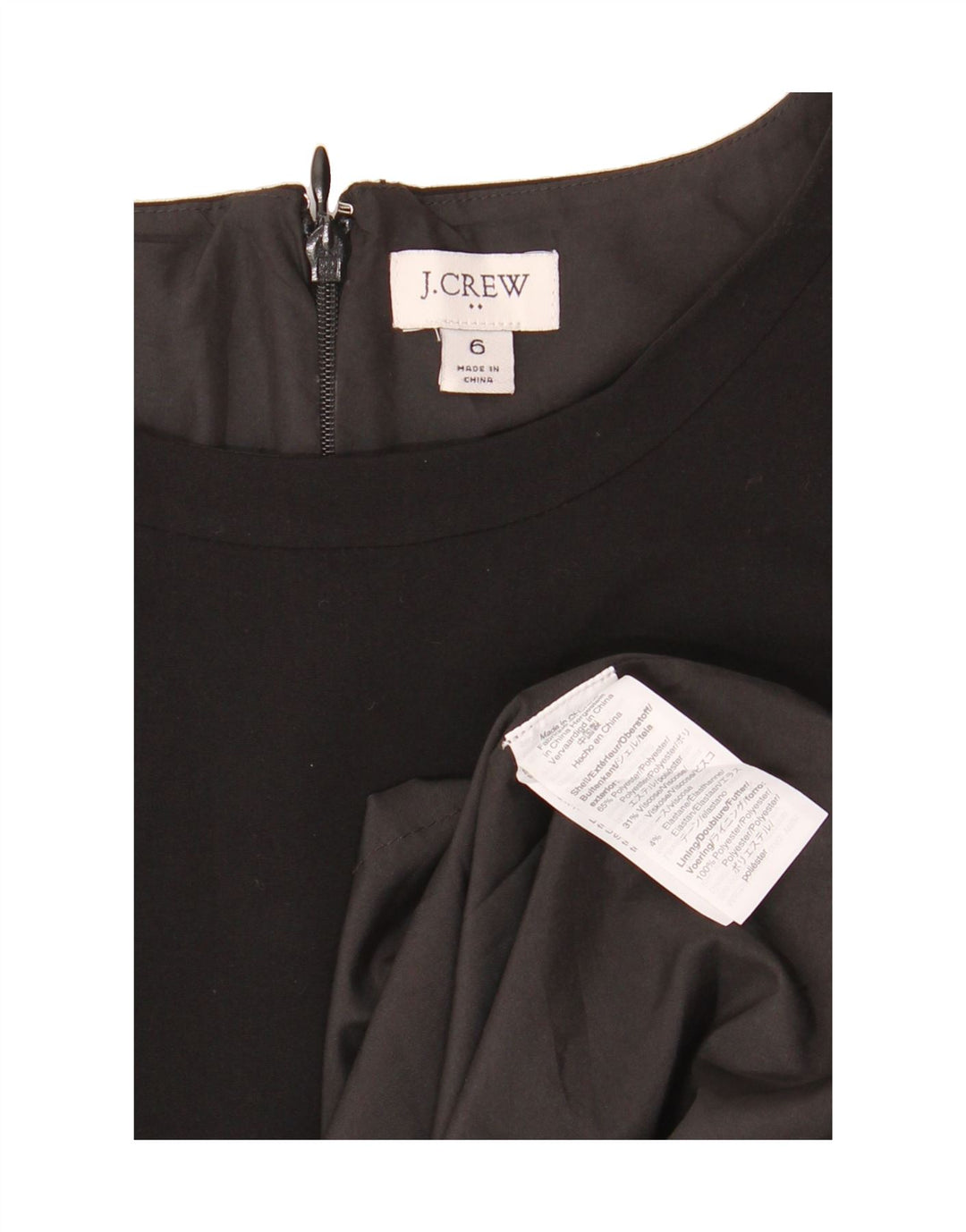 J. CREW Womens Sleeveless Sheath Dress US 6 Medium Black Polyester Vintage J. Crew and Second-Hand J. Crew from Messina Hembry 
