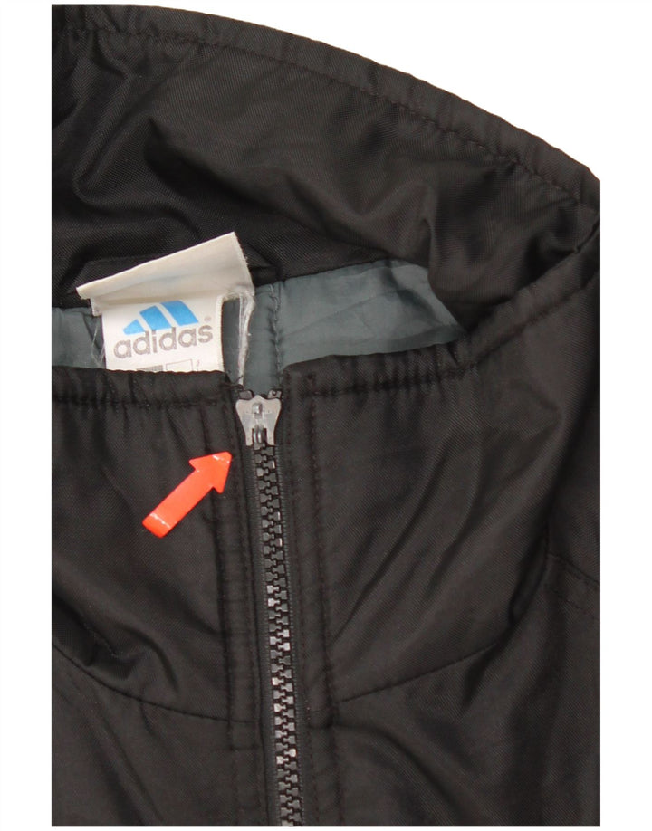 Adidas Mens Graphic Windbreaker Jacket UK 38/40 Medium Black Polyamide