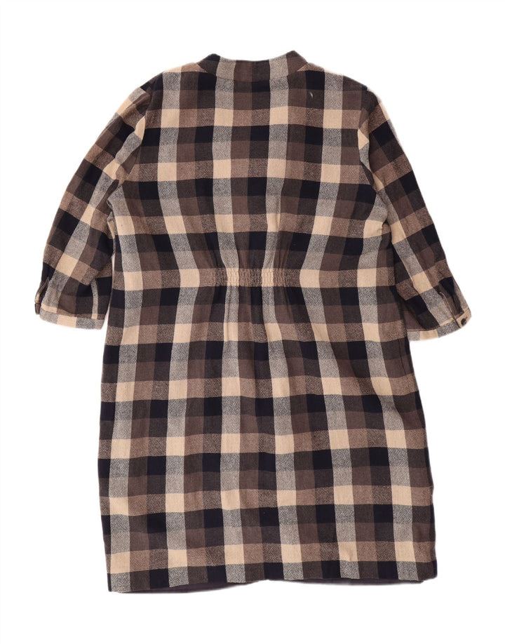 LAURA ASHLEY Womens Front Tie Shift Dress UK 16 Large Multicoloured Check