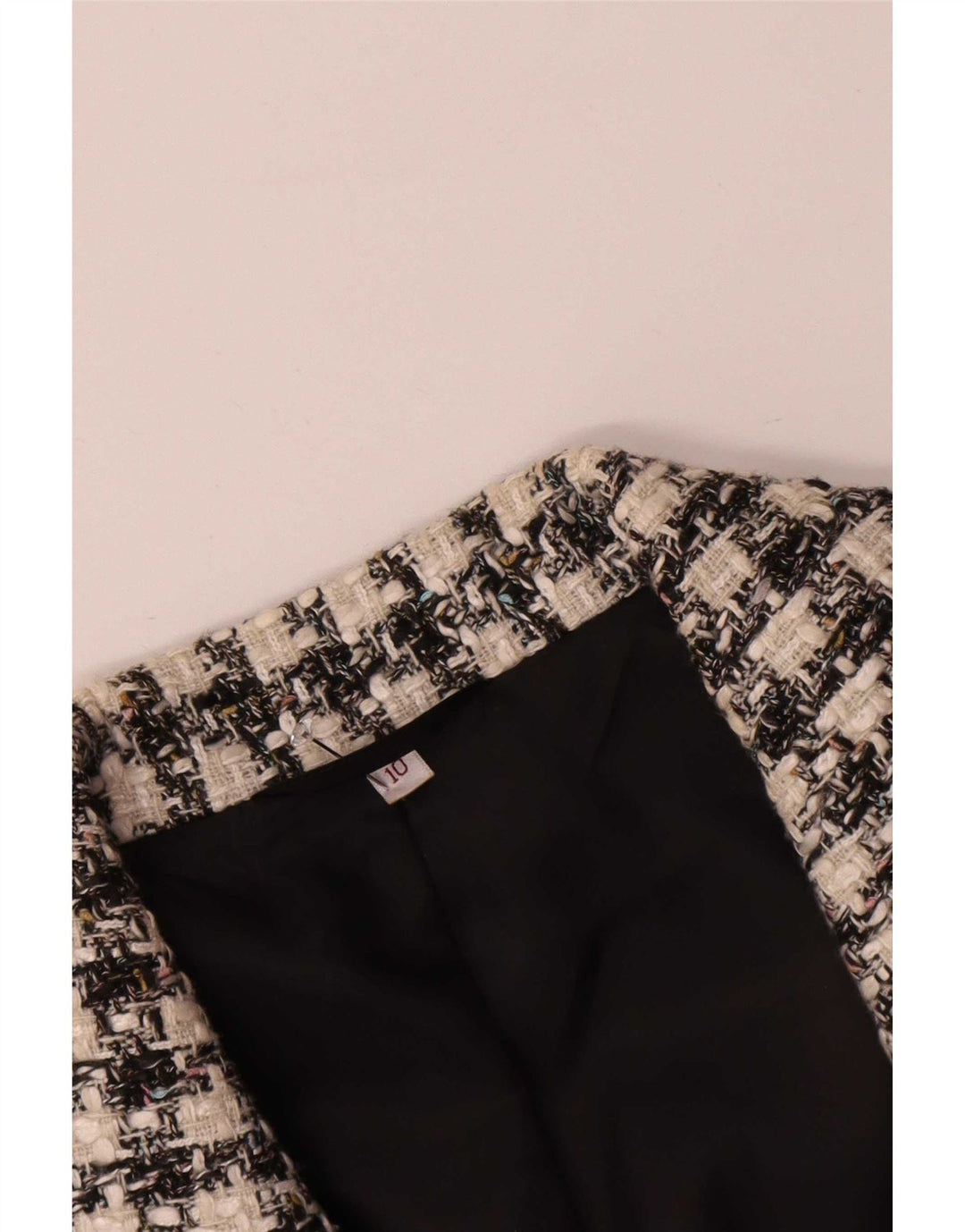 Vintage Womens 3 Button Blazer Jacket UK 10 Small Black Houndstooth