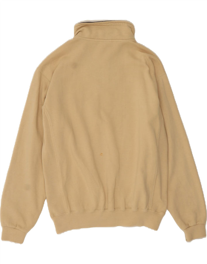 CHAMPION Mens Zip Neck Sweatshirt Jumper Medium Beige Cotton Vintage Champion and Second-Hand Champion from Messina Hembry 