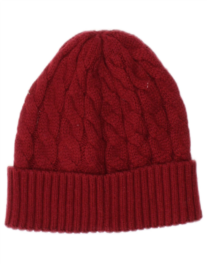 Kappa Mens Knit Beanie Hat One Size Red Polyacrylic