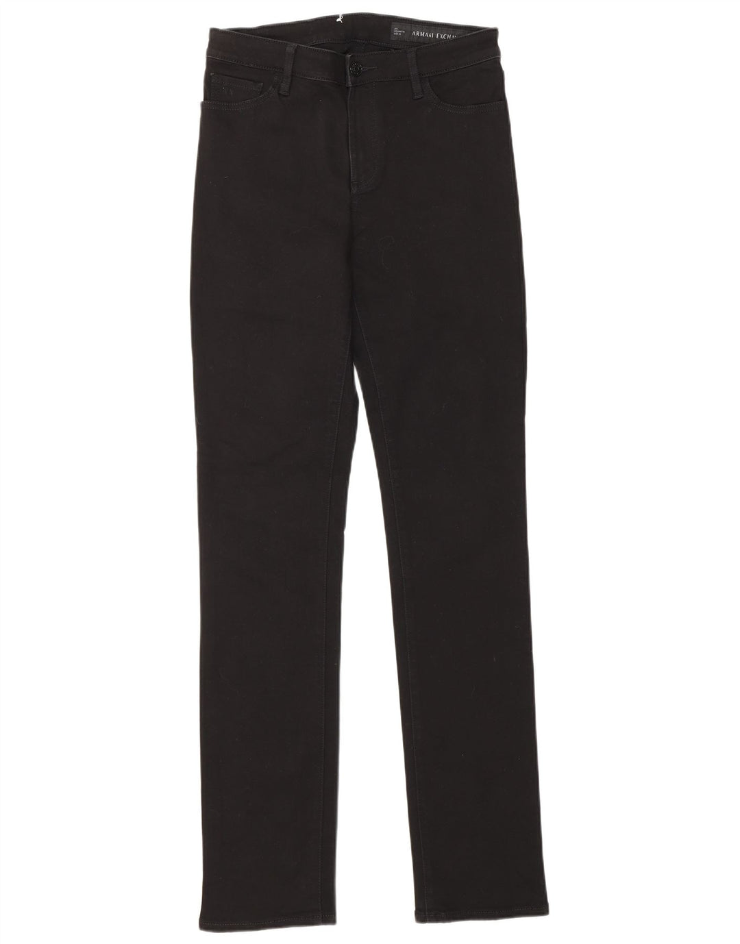 ARMANI EXCHANGE Womens Straight Jeans W28 L32 Black Cotton