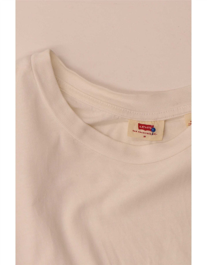 Levi's Mens T-Shirt Top Medium White Cotton