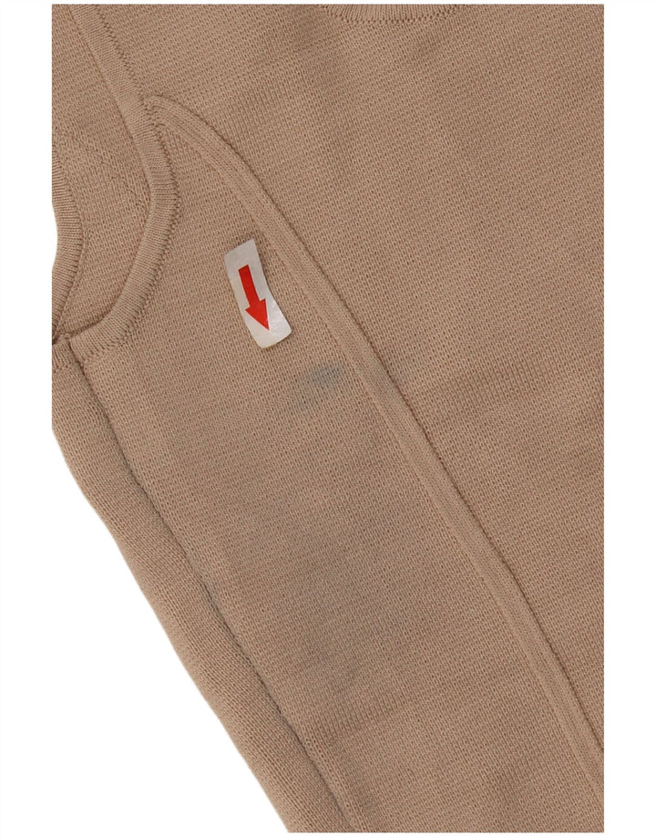 Zara Womens Crop Top UK 12 Medium Beige Nylon