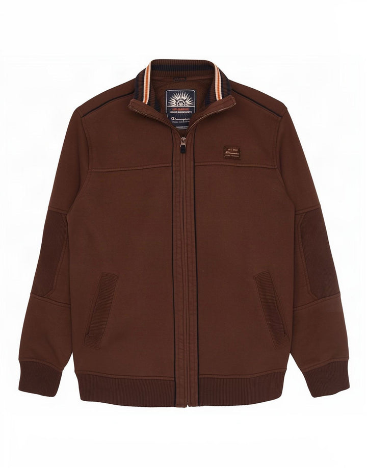 Champion Mens Tracksuit Top Jacket 2XL Brown Cotton