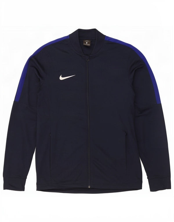 Nike Mens Dri Fit Tracksuit Top Jacket Medium Navy Blue Colourblock