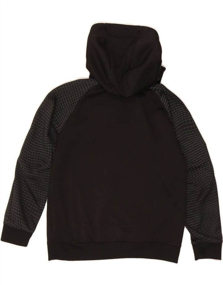 NIKE Boys Graphic Hoodie Jumper 10-11 Years Medium  Black Check Polyester Vintage Nike and Second-Hand Nike from Messina Hembry 