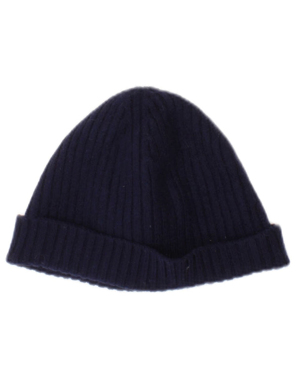 Lacoste Mens Beanie Hat One Size Navy Blue Wool