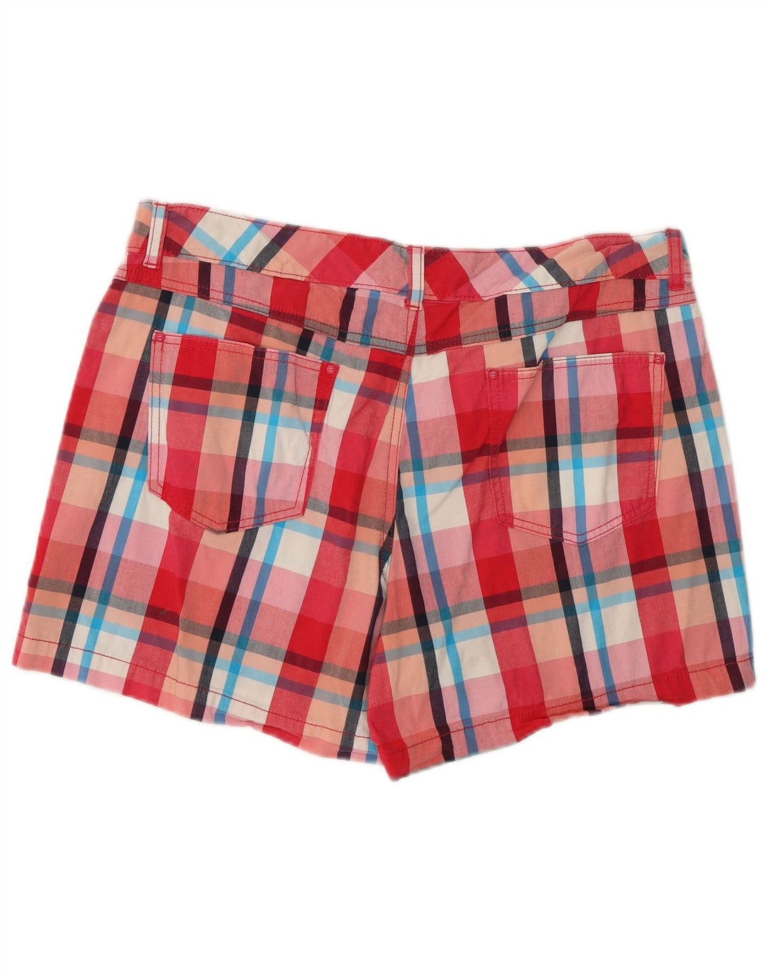 LEE Womens Natural Fit Casual Shorts US 16 2XL W38  Red Check Cotton