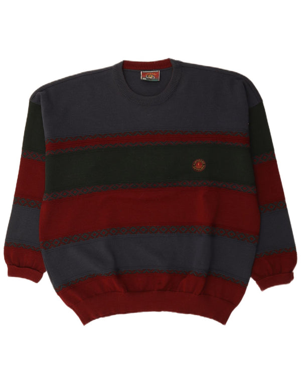 Navigare Mens Crew Neck Jumper Sweater 3XL Multicoloured Colourblock