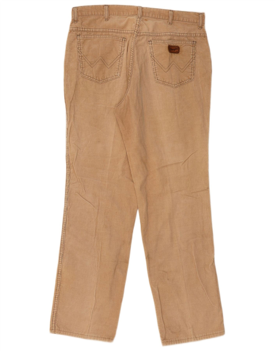 WRANGLER Mens Texas Straight Corduroy Trousers W36 L31 Beige Cotton