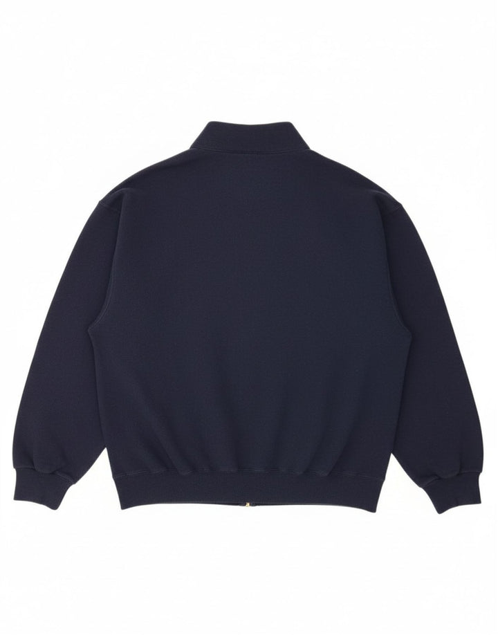 CHAMPION Mens Tracksuit Top Jacket Large Navy Blue Cotton