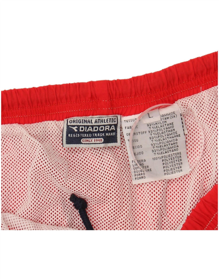 DIADORA Womens Swimming Shorts UK 14 Large  Red Polyamide