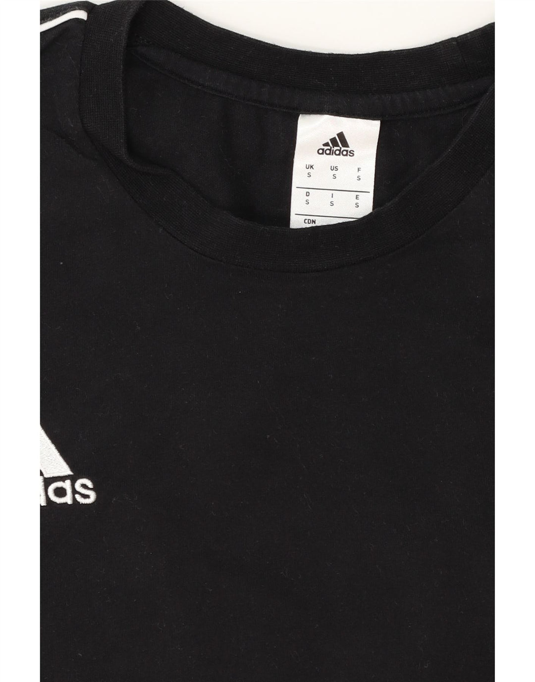 ADIDAS Mens T-Shirt Small Black Cotton Vintage Adidas and Second-Hand Adidas from Messina Hembry 