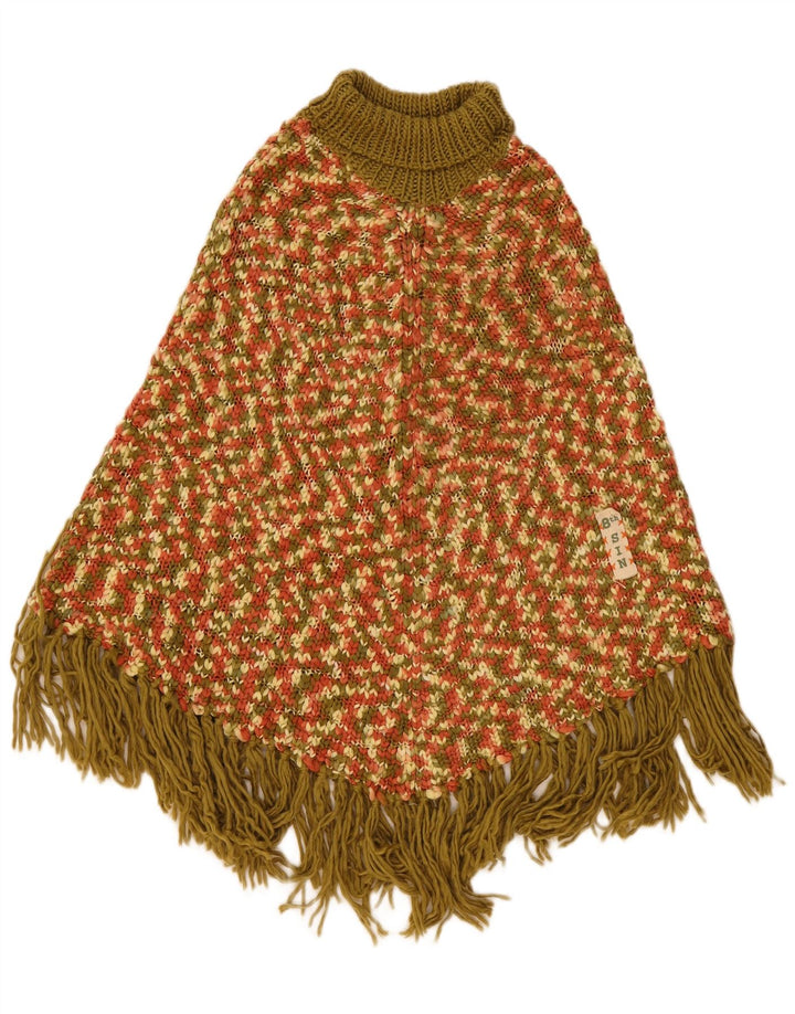 Eighth Sin Womens Poncho Jumper One Size Multicoloured Flecked Acrylic