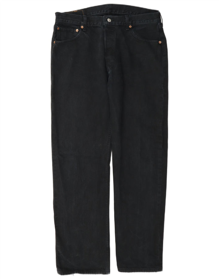 Levi's Mens 501 Straight Jeans W34 L32 Navy Blue