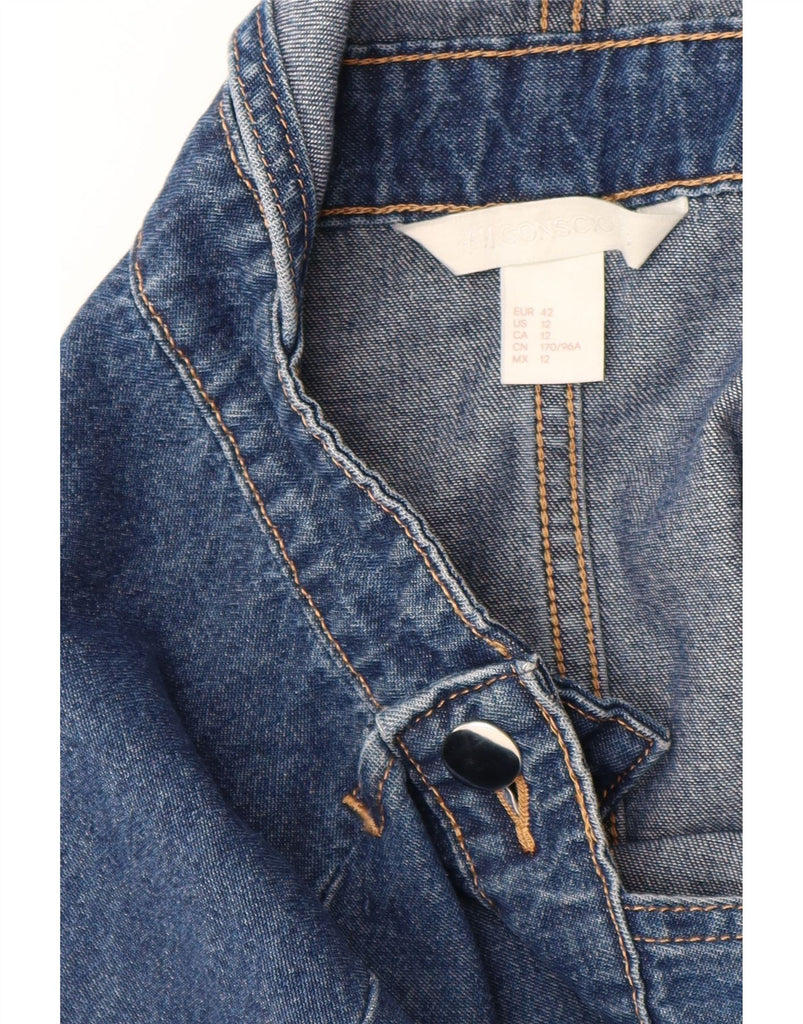 H&M Womens Denim Corduroy Skirt US 12 Large W35  Blue Cotton Vintage H&M and Second-Hand H&M from Messina Hembry 