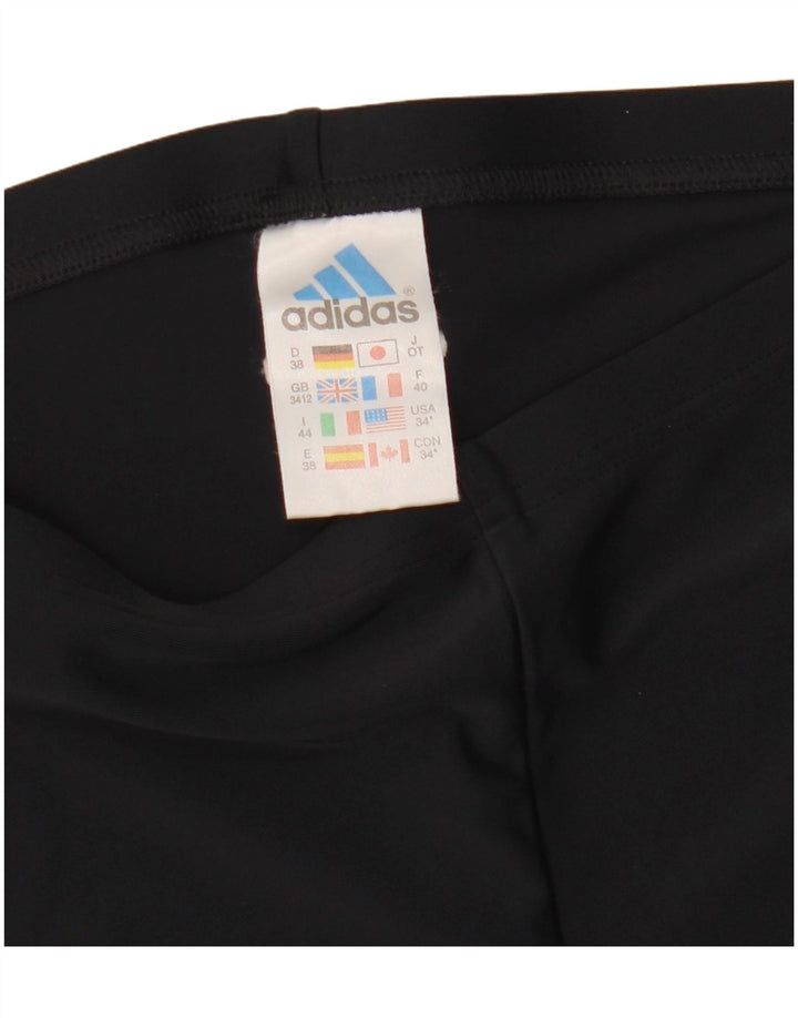 ADIDAS Womens Sport Shorts UK 12 Medium Black Polyester