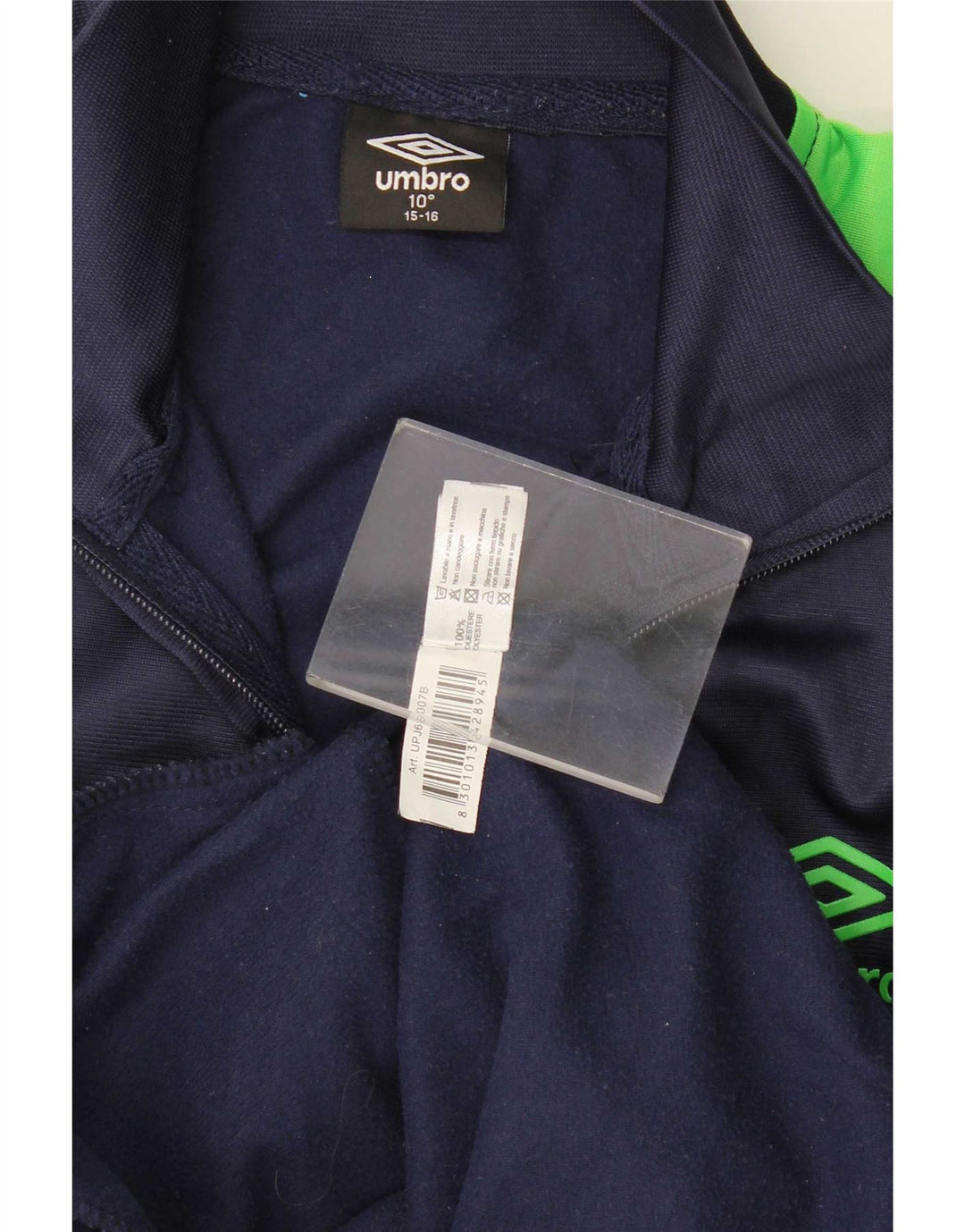 Lotto Boys Tracksuit Top Jacket 15-16 Years Navy Blue Colourblock Polyester