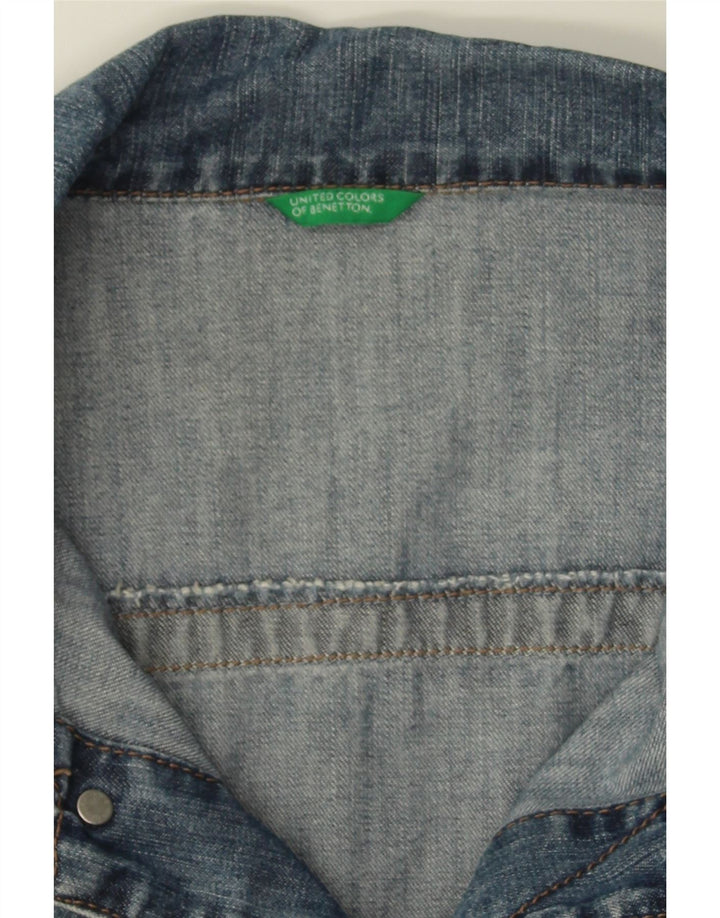 BENETTON Womens Denim Jacket UK 20 2XL Blue Cotton Vintage Benetton and Second-Hand Benetton from Messina Hembry 