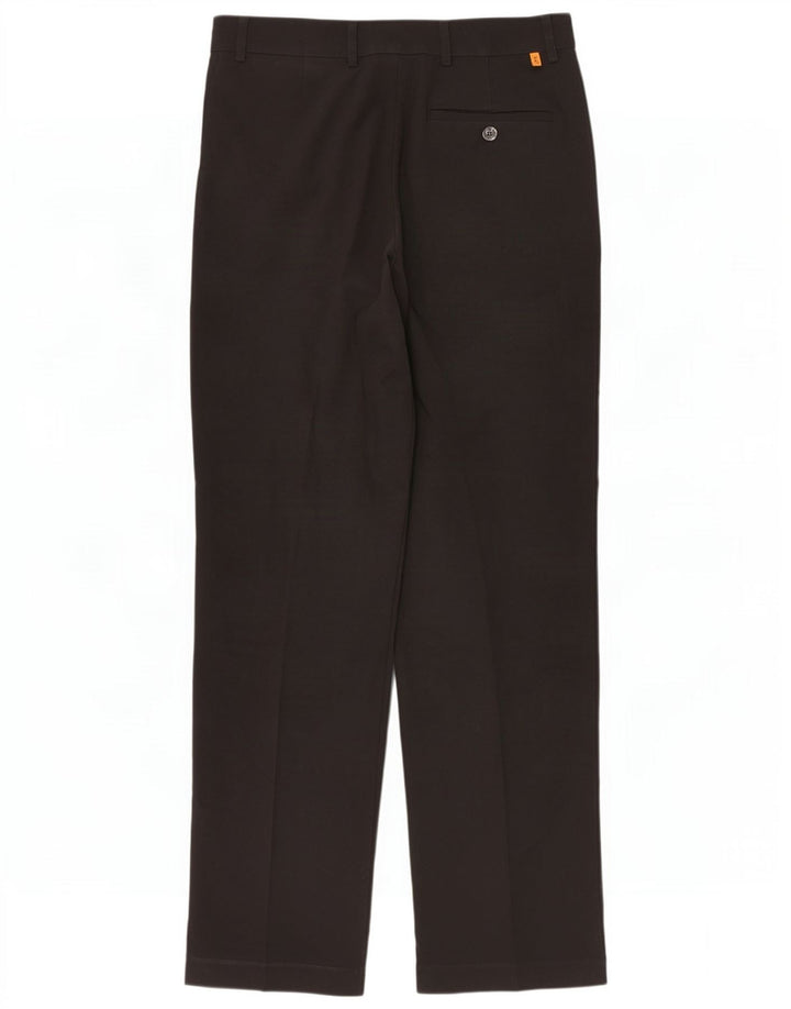 Farah Mens Straight Casual Trousers W34 L33 Black Polyester