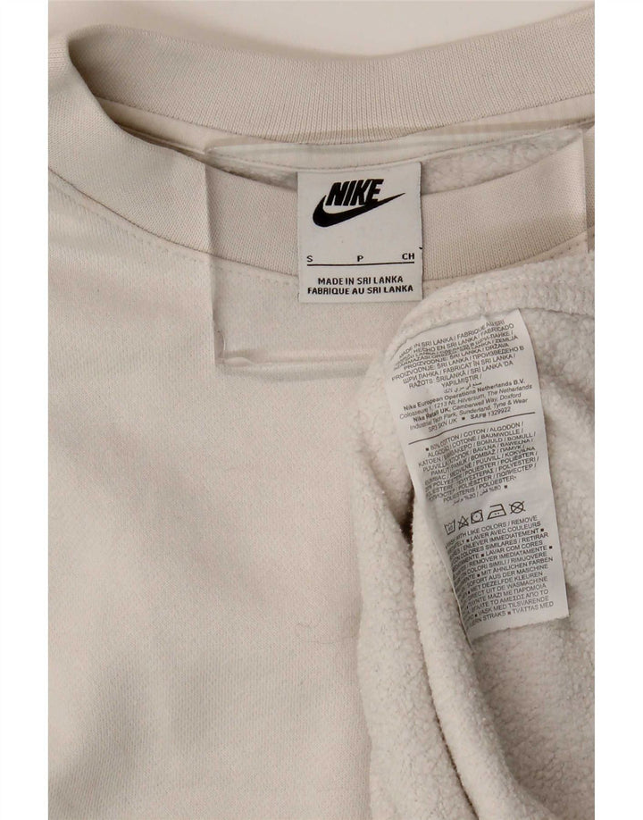 Nike Mens Sweatshirt Jumper Small White Cotton