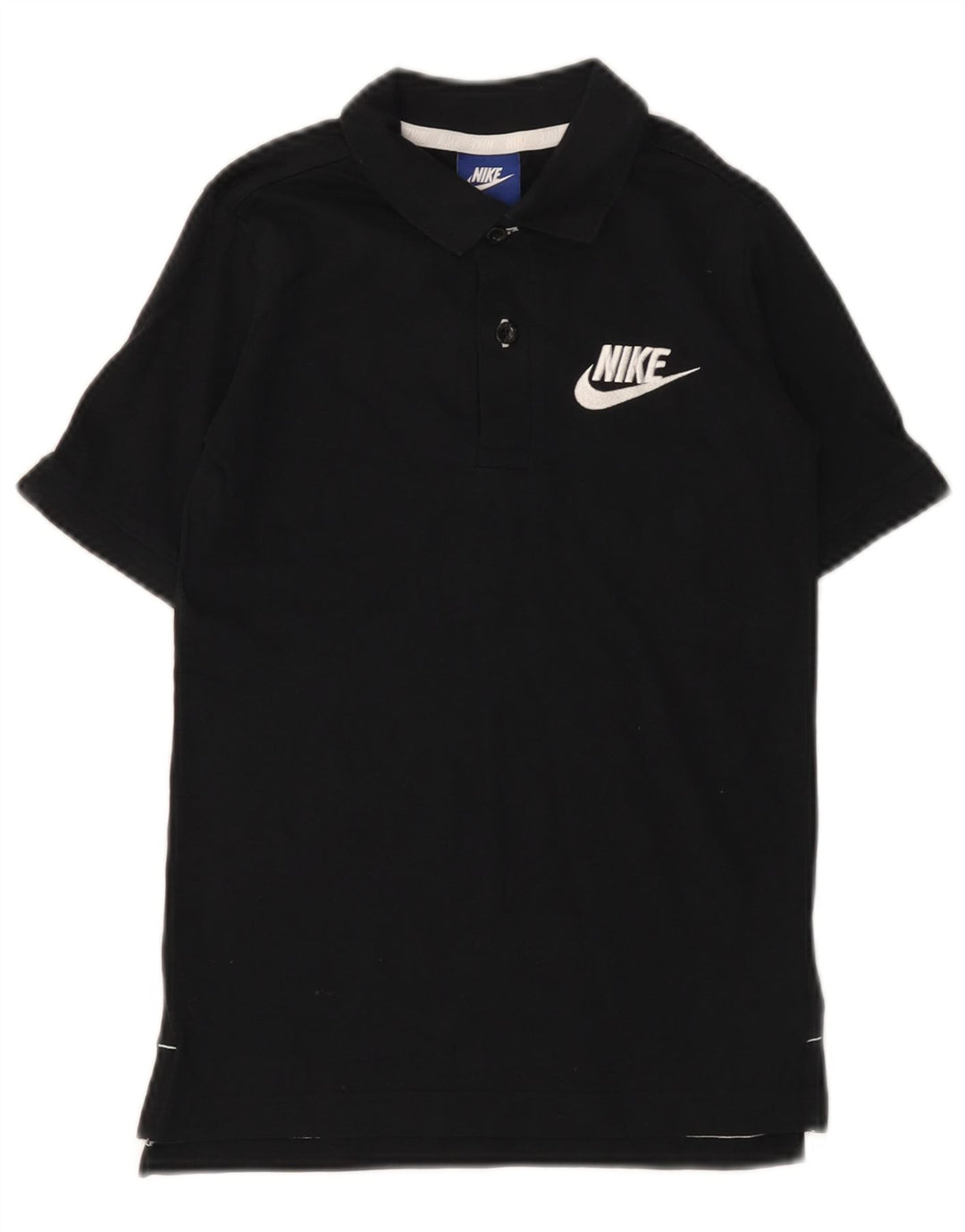 NIKE Boys Polo Shirt 8-9 Years Small Black Cotton