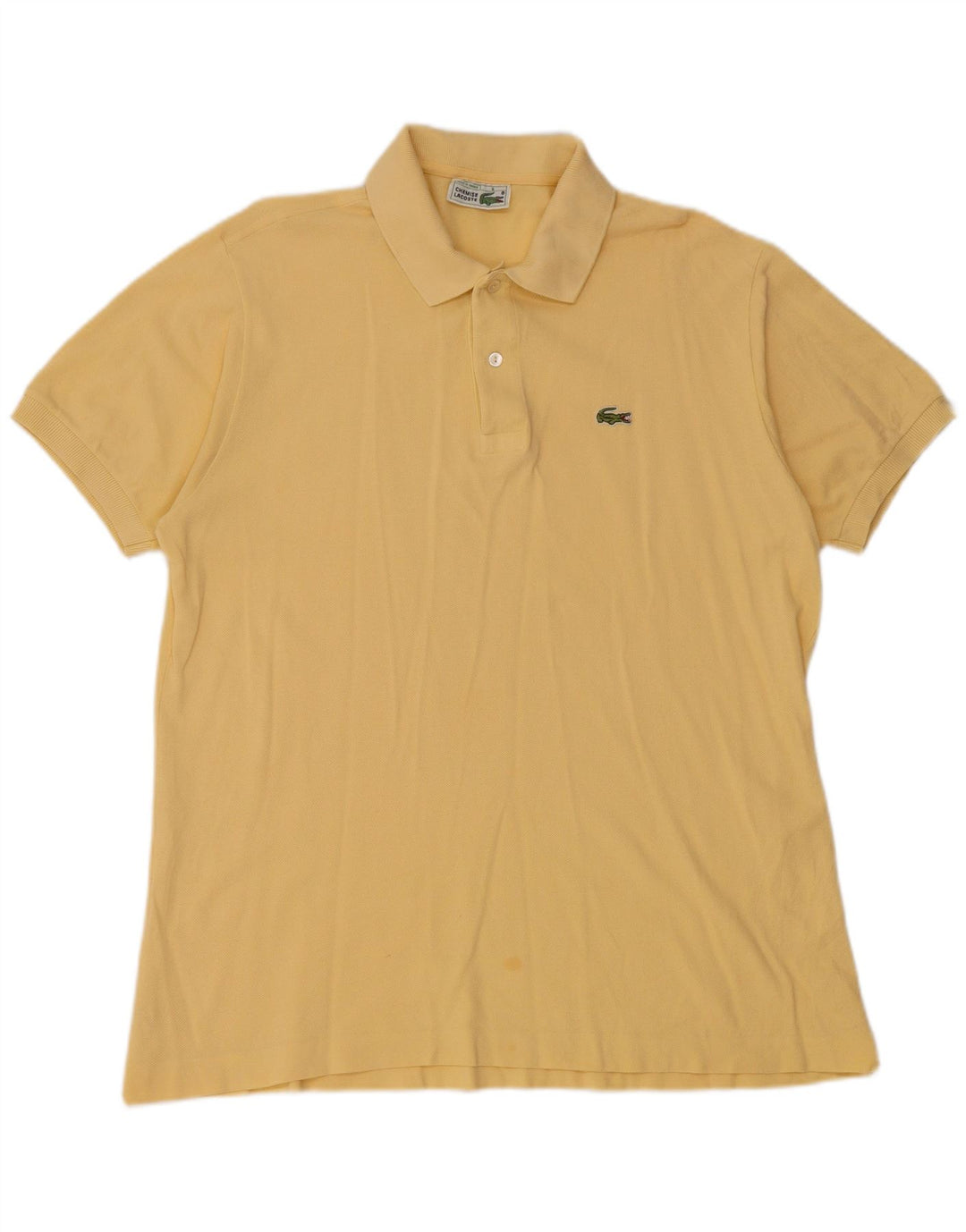 LACOSTE Mens Polo Shirt Size 6 XL Yellow Cotton