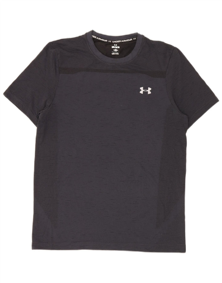 Under Armour Mens Fitted T-Shirt Top Medium Navy Blue