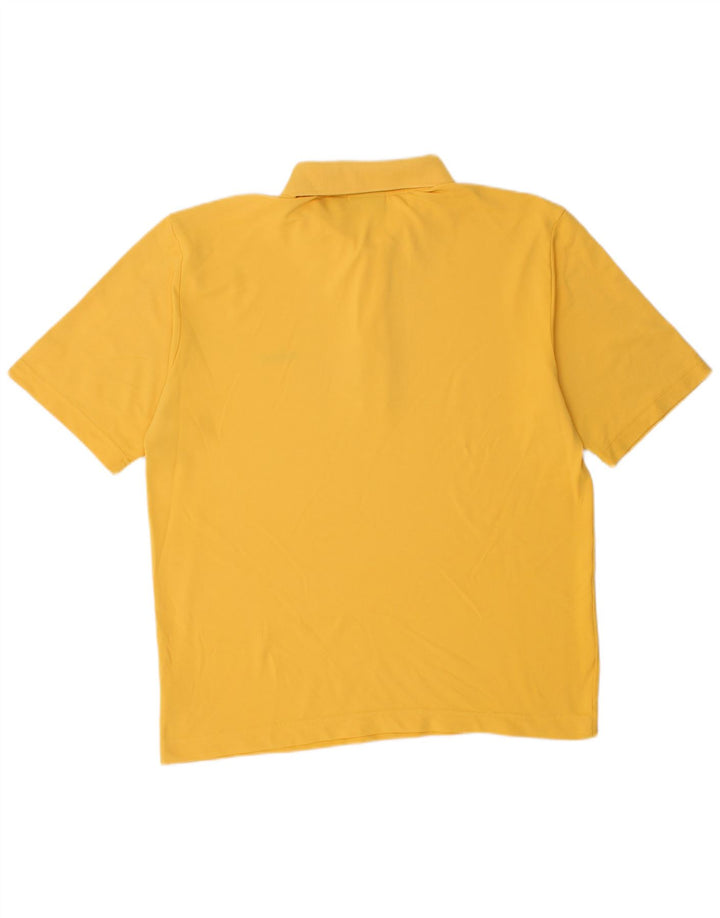 Chervo Mens Polo Shirt IT 50 Medium Yellow Polyamide