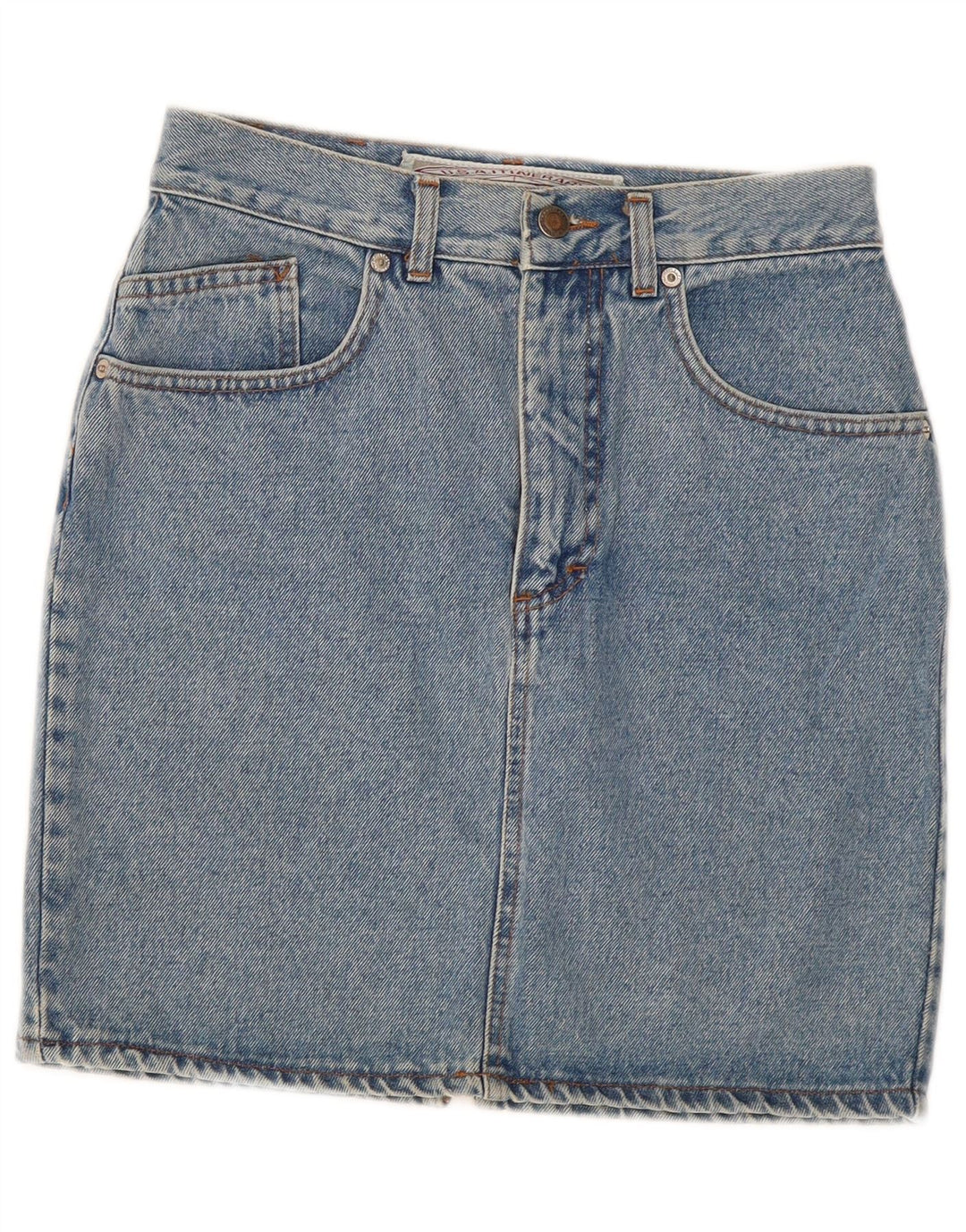 Tavarner Womens Mini Denim Skirt W30 Medium Blue Cotton