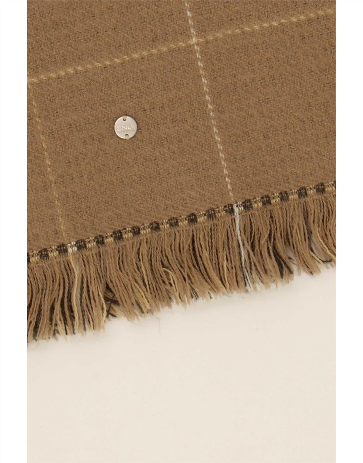 Only Womens Reversible Cape Coat One Size Beige Check
