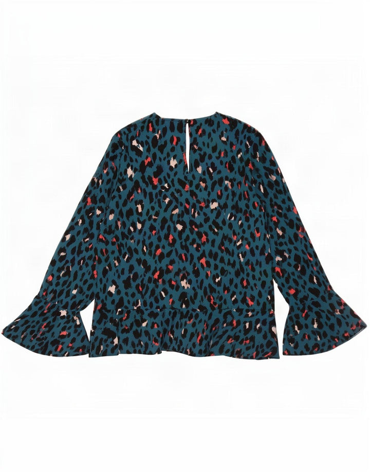 Coast Womens Long Sleeve Blouse Top UK 14 Large Blue Flecked Polyester