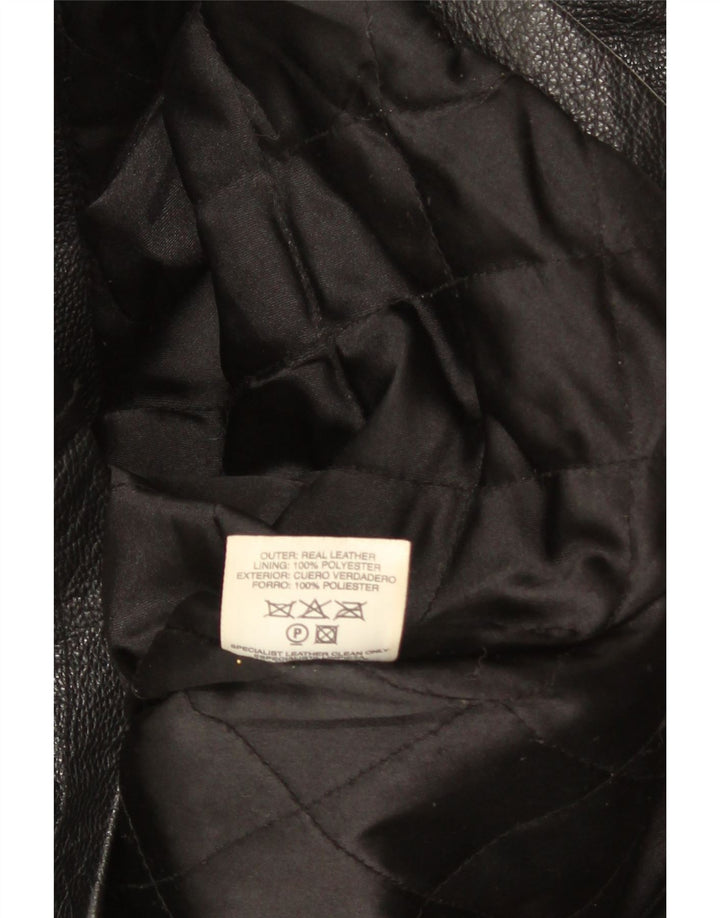 St. Bernard Mens Leather Jacket UK 41 Large Black