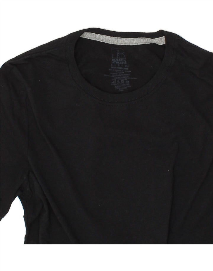 RUSSELL ATHLETIC Mens T-Shirt Top Small Black Cotton Vintage Russell Athletic and Second-Hand Russell Athletic from Messina Hembry 