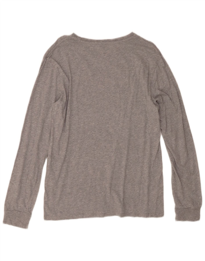 LEVI'S Mens Graphic Top Long Sleeve Medium Grey Cotton