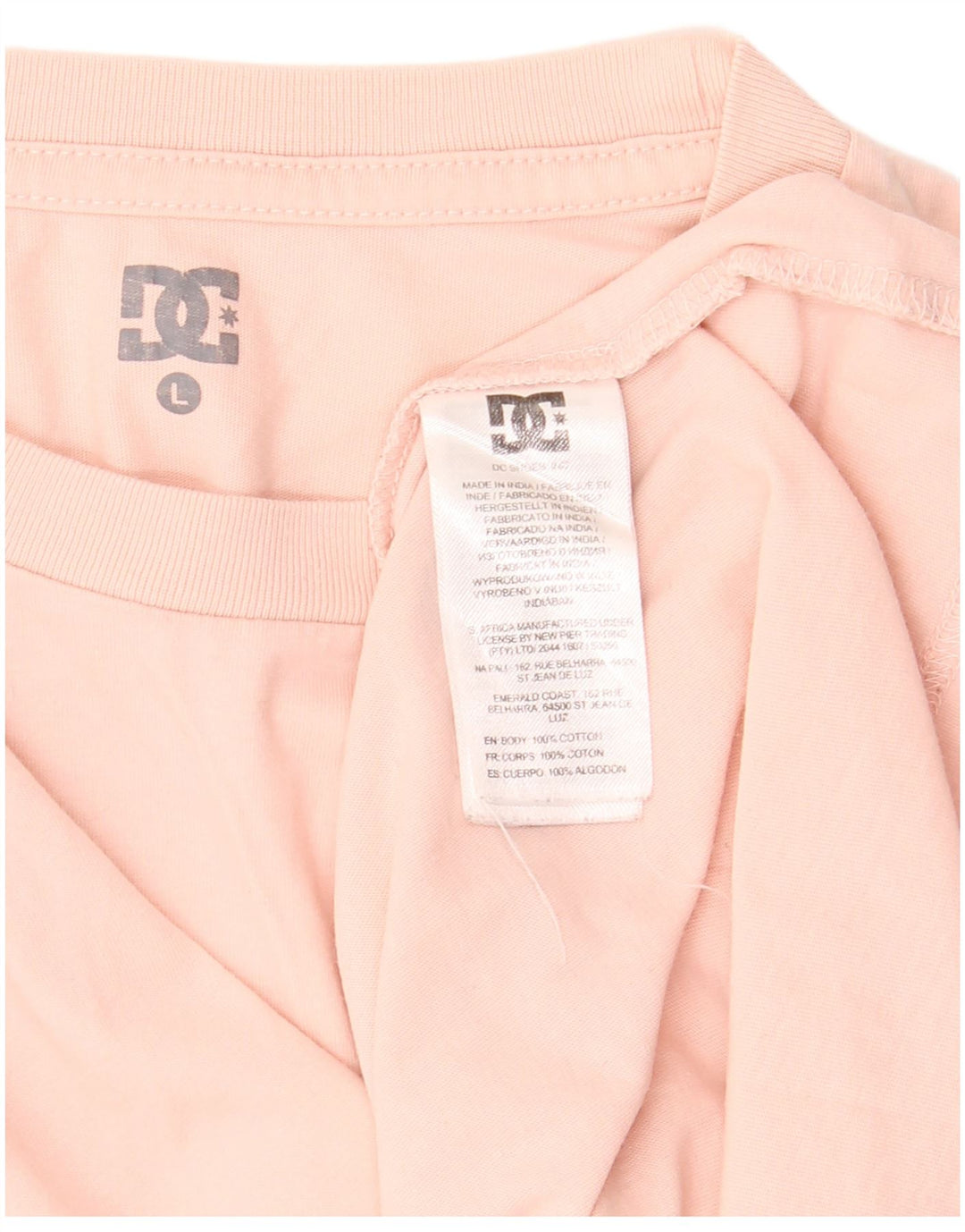 DC Mens Graphic T-Shirt Top Large Pink Cotton