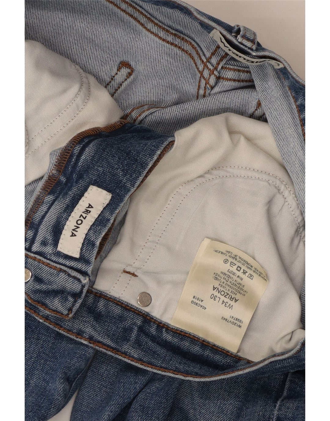 WRANGLER Mens Distressed Straight Jeans W34 L30 Blue Cotton