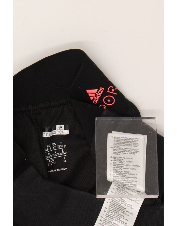 ADIDAS Womens Stella Graphic Tracksuit Trousers Joggers UK 4/6 XS  Black