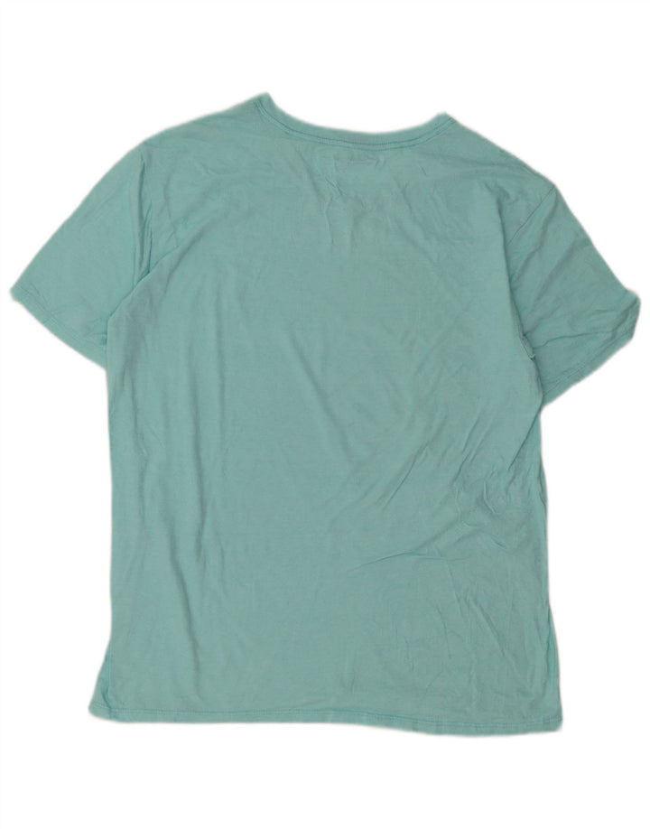 Hurley Mens T-Shirt Top Large Turquoise Polyester