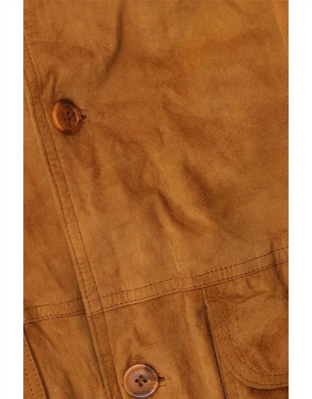 Vintage Mens Suede Bomber Jacket IT 54 2XL Beige Leather