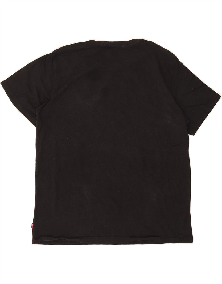 LEVI'S Mens Graphic Top Long Sleeve Large Black Vintage Levi's and Second-Hand Levi's from Messina Hembry 