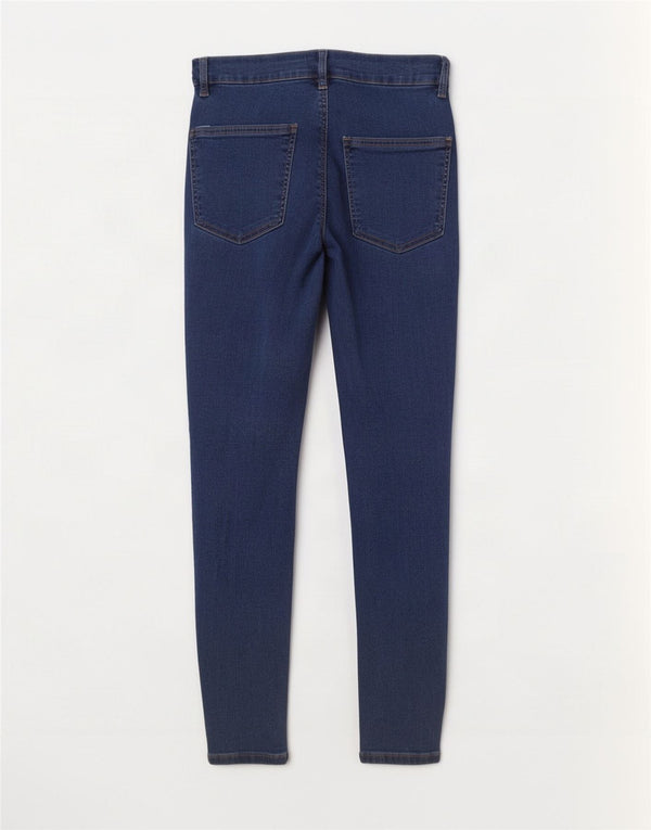 Topshop Womens Joni Distressed Skinny Jeans W30 L27 Blue Cotton