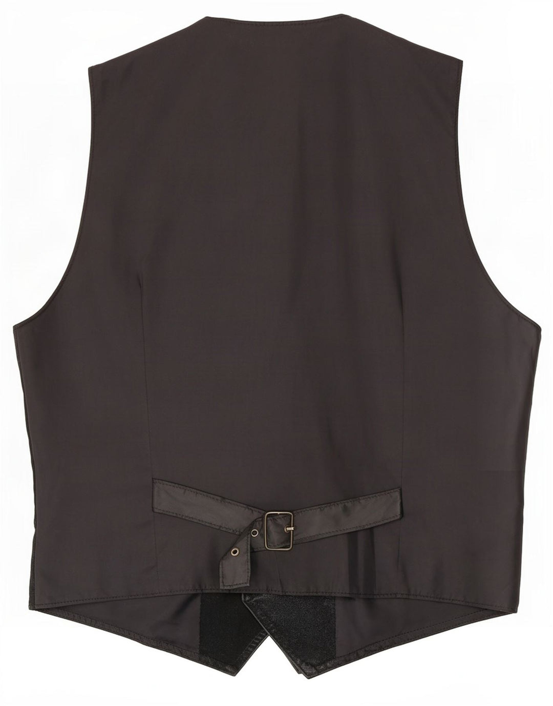 Vintage Mens Suede Waistcoat Medium Black Leather
