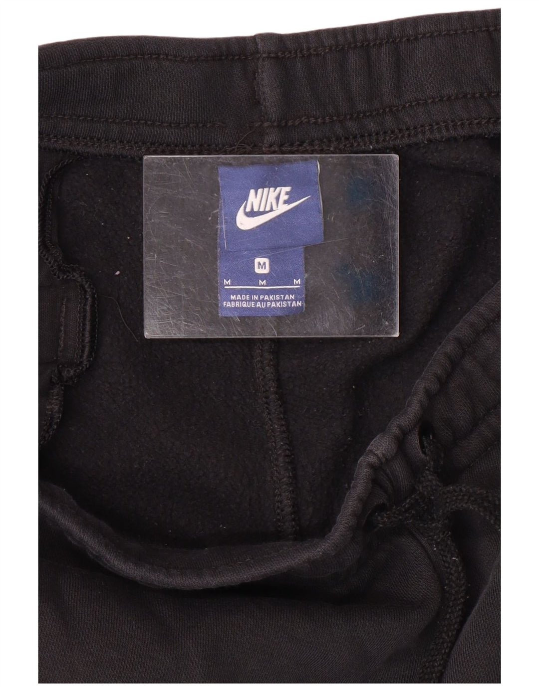 NIKE Mens Tracksuit Trousers Joggers Medium Black Cotton