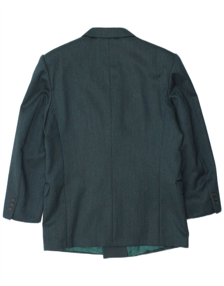 ANGELICO Mens Double Breasted 2 Piece Suit IT 50 Large W34 L30 Green