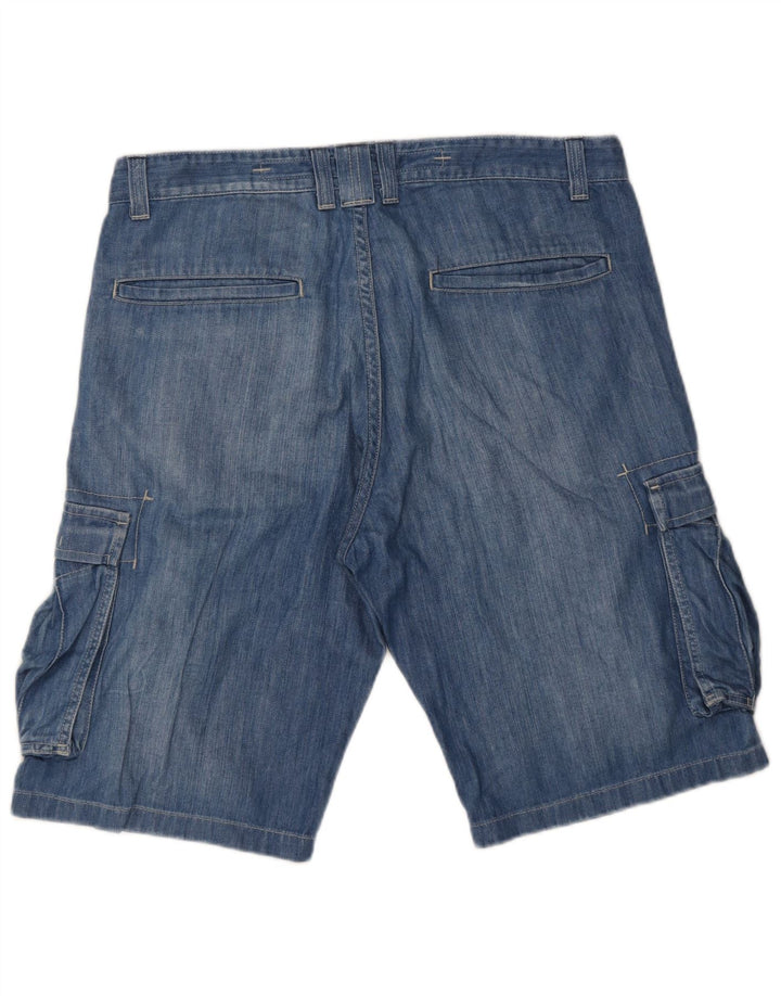 Lee Mens Bermuda Cargo Shorts W34 Large Blue Cotton